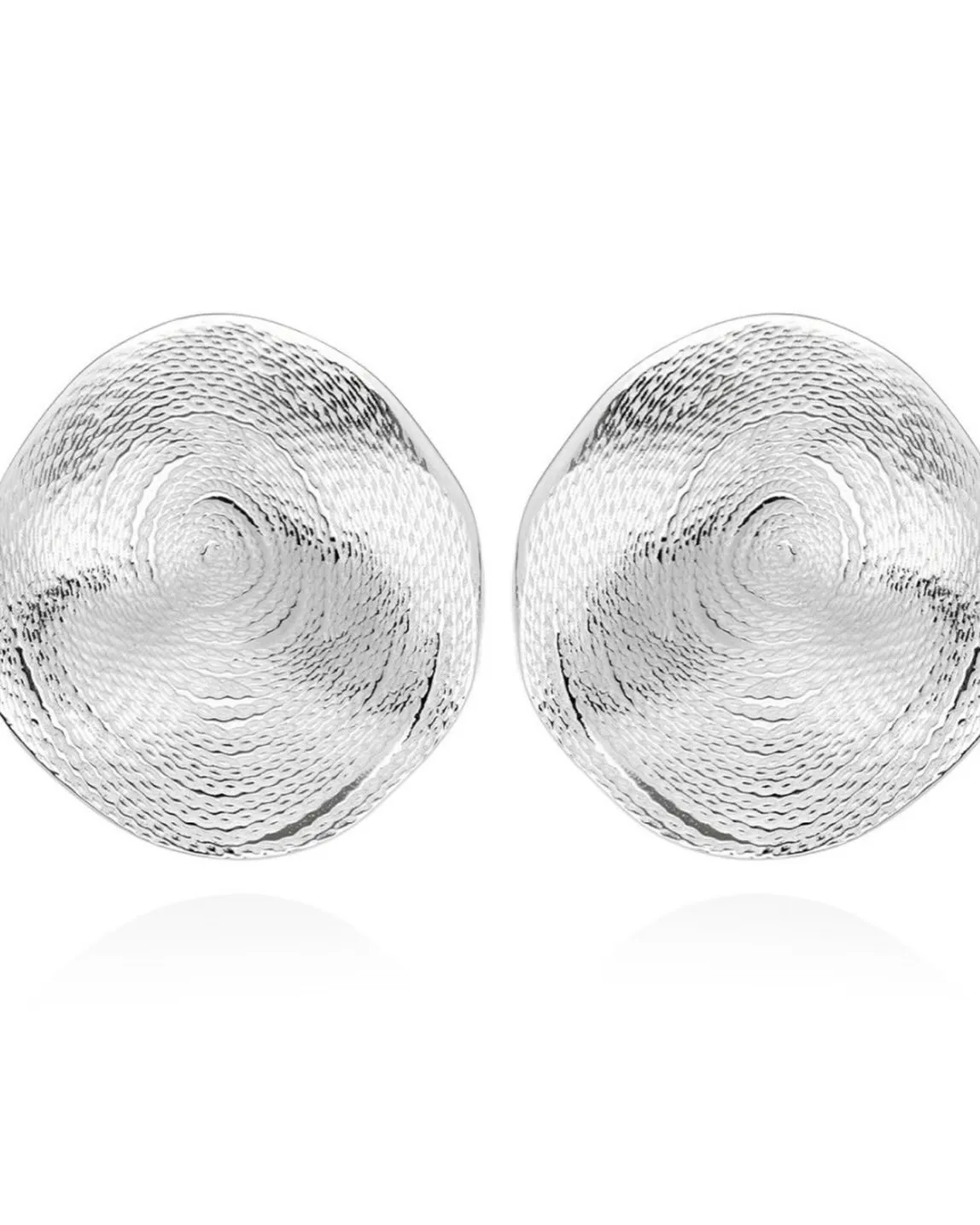 Pendientes de plata con textura grabada
